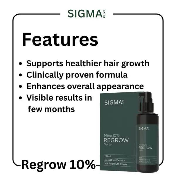 Regrow 10% – Advanced Hair Regrowth Spray for Thinning Hair
