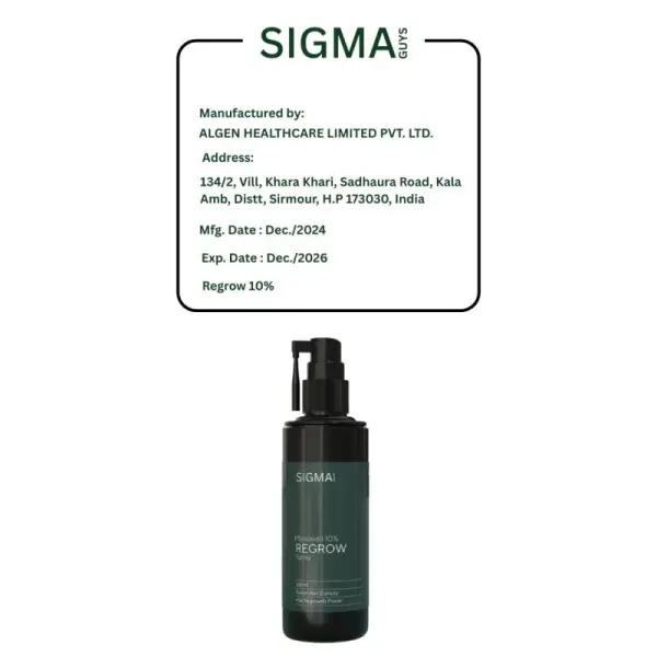 Regrow 10% – Advanced Hair Regrowth Spray for Thinning Hair