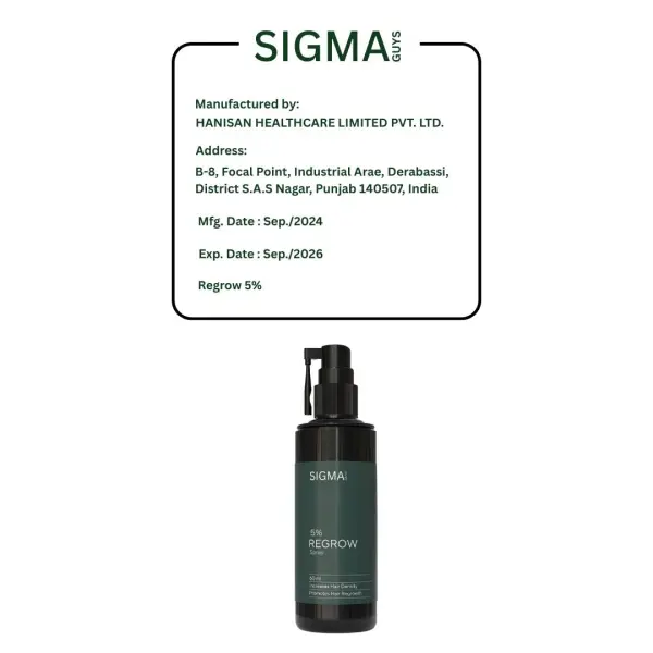 Regrow 5% - Hair Regrowth Spray for Fuller, Thicker Hair