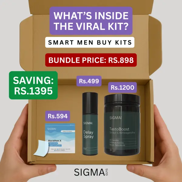 Sigma Essentials | 1 x Delay Spray + 6 x MarathonX Melts + 1 x Testoboost Capsules